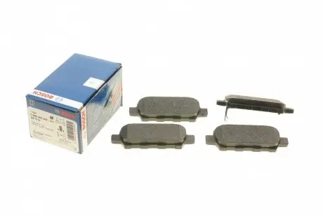 0986495089 Комплект колодок гальмівних (дискових) (задніх) Nissan Juke/Leaf/Cube 10-/Murano/Teana 08-14/X-Trail/Tiida/Pulsar 13- BOSCH підбір по vin на Brocar