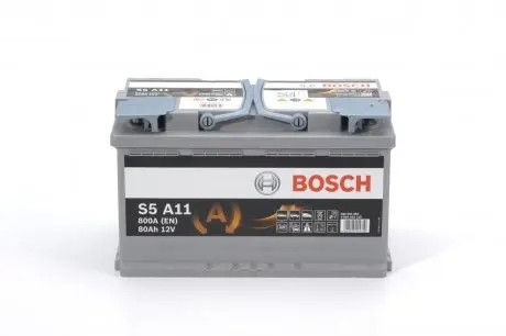 0092S5A110 Аккумулятор BOSCH 12В 80Ah/800А START&STOP AGM (R+) BOSCH подбор по vin на Brocar