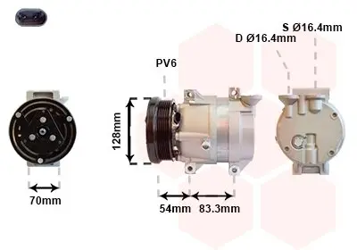 8100K071 Компрессор кондиционера CHEVROLET AVEO, LACETTI,NUBIRA (пр-во Van Wezel) VAN WEZEL подбор по vin на Brocar