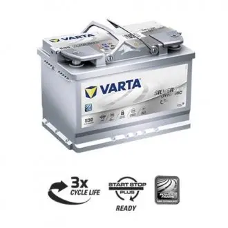 570901076 Аккумулятор 70Ah-12v VARTA Start-Stop Plus AGM (278х175х190), R, EN 760 VARTA подбор по vin на Brocar