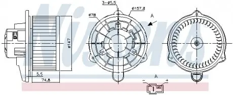 87270 Вентилятор обігрівача HYUNDAI ACCENT (MC) (05 -) 1.4 i 16V (пр-во Nissens) NISSENS підбір по vin на Brocar