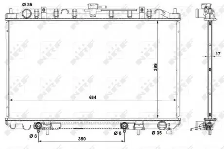 53693 Радіатор охолодження Infiniti i30/Nissan Maxima QX 2.0-3.0 97-03 NRF підбір по vin на Brocar