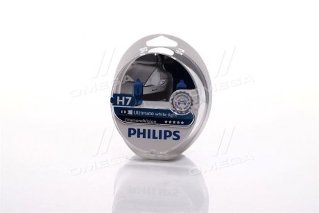 12972DVS2 Автолампа Philips 12972DVS2 DiamondVision H7 PX26d 55 W синяя PHILIPS подбор по vin на Brocar