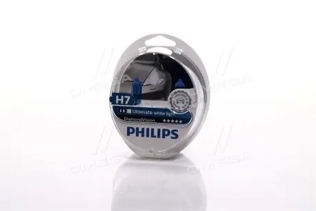 12972DVS2 Лампа розжарювання H7 12V 55W PX26d Diamond Vision 5000k (пр-во Philips) PHILIPS підбір по vin на Brocar