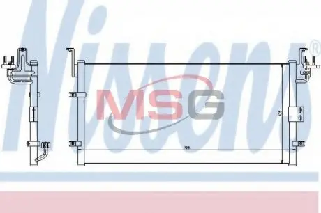 94447 Радіатор кондиціонера HYUNDAI SONATA IV; KIA MAGENTIS I (пр-во Nissens) NISSENS підбір по vin на Brocar