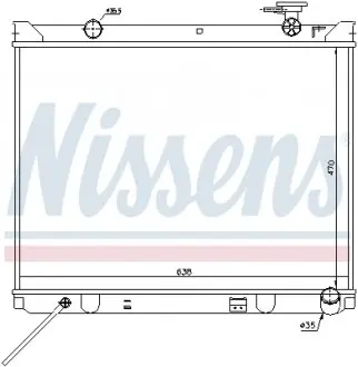 66766 Радиатор охлождения KIA SORENTO I (BL) (02-) 2.5 CRDi (пр-во Nissens) NISSENS підбір по vin на Brocar
