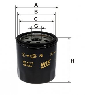 WL7172 Фильтр масляный двигателя FORD, TOYOTA WL7172/OP618 (пр-во WIX-Filtron) WIX FILTERS подбор по vin на Brocar