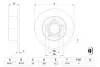 0986478132 Диск гальмівний (задній) Skoda Superb/VW Passat 96-08 (244.9x10) BOSCH підбір по vin на Brocar