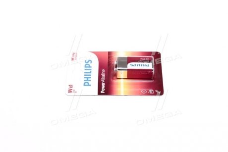 6LR61P1B10 Батарейка 6LR61/ 9V Power Alkaline Blister 1шт (крона) (пр-во Philips) PHILIPS підбір по vin на Brocar