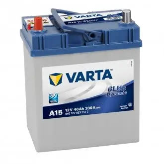 540127033 Аккумулятор 40Ah-12v VARTA BD(A15) (187х127х227),L,EN330 Азія тонкі клеми VARTA підбір по vin на Brocar