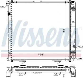 62763A Радіатор NISSENS підбір по vin на Brocar