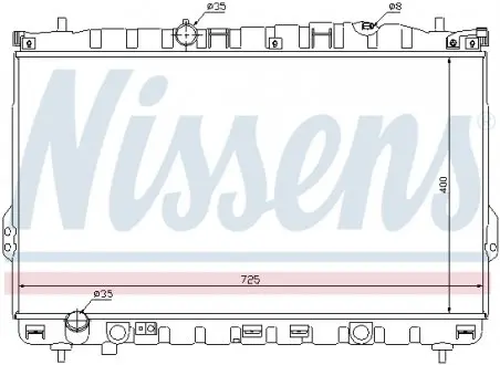 67032 Радиатор охлаждения HYUNDAI TRAJET (FO) (99-) 2.0-2.7 (пр-во Nissens) NISSENS подбор по vin на Brocar