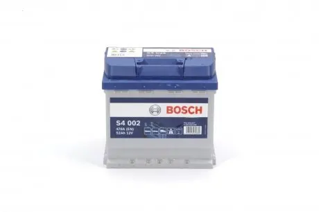 0092S40020 Акумулятор BOSCH 12В 52Ah/470А S4 (R+) BOSCH підбір по vin на Brocar