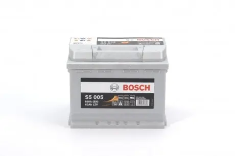 0092S50050 Акумулятор BOSCH 12В 63Ah/610А S5 (R+) BOSCH підбір по vin на Brocar