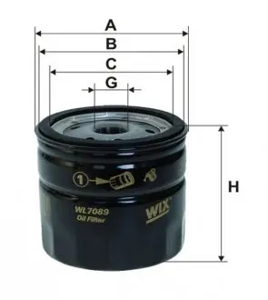 WL7089 Фільтр масляний WIX FILTERS підбір по vin на Brocar