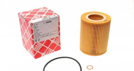 26686 Фильтр масляный BMW 3 (E36/E46)/ 5 (E39/E60/E61)/ 7 (E38/E65/E66/E67) FEBI BILSTEIN подбор по vin на Brocar