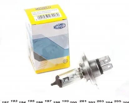002555100000 Автолампа Magneti Marelli 002555100000 H4 P43t 55 W 60 W прозрачная MAGNETI MARELLI подбор по vin на Brocar