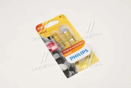 12065B2 Лампа накалу W21W 12V W3x16q 2шт bliste VISION (вир-во Philips) PHILIPS підбір по vin на Brocar