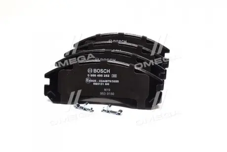 0986495252 Колодка торм. диск. MITSUBISHI GALANT IV (E3A) передн. (пр-во Bosch) BOSCH підбір по vin на Brocar