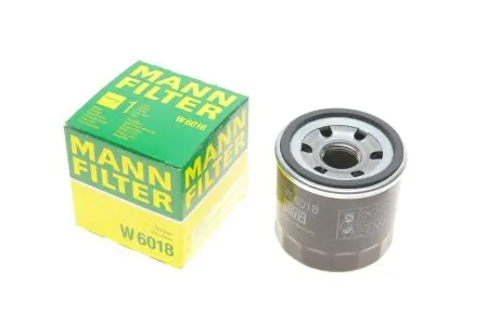 W6018 Фильтр масляный двигателя MAZDA 3, 6, CX-5 1.5, 2.0 11- (пр-во MANN) MANN підбір по vin на Brocar