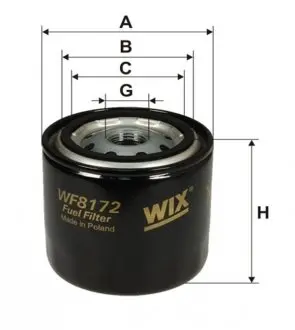WF8172 Фильтр топл. NISSAN, TOYOTA, БОГДАН WF8172/PP944 (пр-во WIX-Filtron) WIX FILTERS подбор по vin на Brocar