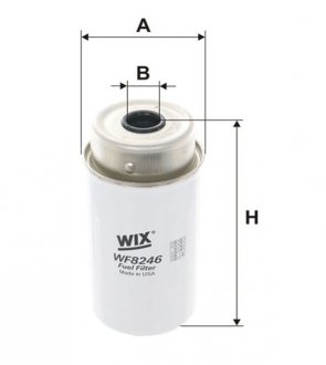 WF8246 Фильтр топливный FORD TRANSIT 2.2-2.4 TDCI 06-14 (пр-во WIX-FILTERS) WIX FILTERS підбір по vin на Brocar
