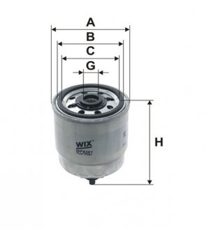 WF8361 Фильтр топливный Hyundai Accent II, Getz, Matrix (пр-во Wix-Filtron) WIX FILTERS подбор по vin на Brocar