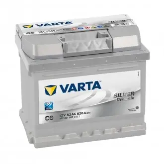 552401052 Акумулятор 52ah-12V VARTA SD(C6) (207х175х175),R,EN520 !КАТ. -15% VARTA підбір по vin на Brocar