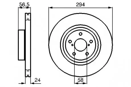 0986478977 Диск тормозной SUBARU FORESTER, LEGACY передн., вент. (пр-во Bosch) BOSCH подбор по vin на Brocar