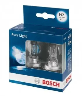1987301406 Автолампа H7 12V 55W PX26d Pure Light (к-кт 2шт) (замінено на 1987301411) BOSCH підбір по vin на Brocar