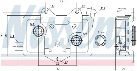 90618 Масляний радіатор NISSENS підбір по vin на Brocar
