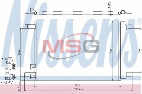 940319 Радиатор кондиционера AUDI; SEAT; Volkswagen; SKODA (пр-во Nissens) NISSENS подбор по vin на Brocar