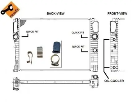 53422 Радиатор охлаждения MB E-class (S211/W211) 1.8-5.0 02-10 NRF подбор по vin на Brocar