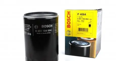 0451104064 Фільтр масляний Jungeriht (навантажувач) BOSCH підбір по vin на Brocar
