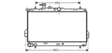 HY2097 Радиатор охлаждения HYUNDAI MATRIX (FC) (01-) 1.6 i (пр-во AVA) AVA COOLING підбір по vin на Brocar