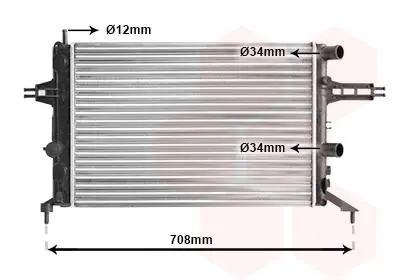 37002257 Радіатор охолодження двигуна ASTRA G 1.2 MT -AC 98-04 (Van Wezel) VAN WEZEL підбір по vin на Brocar