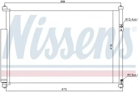 940012 Конденсер кондиціонера NISSENS підбір по vin на Brocar