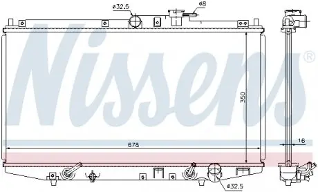 68117 Радіатор охолоджування NISSENS підбір по vin на Brocar