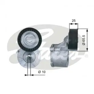 T39281 Натяжник ременя генератора Citroen Nemo/Fiat Fiorino 1.3JTD GATES підбір по vin на Brocar