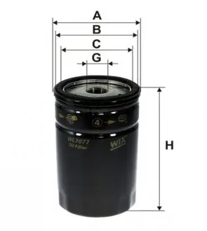 WL7077 Фильтр масляный двигателя FORD WL7077/OP532/1 (пр-во WIX-Filtron) WIX FILTERS підбір по vin на Brocar