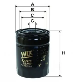 92097E Фільтр масляний WIX FILTERS підбір по vin на Brocar