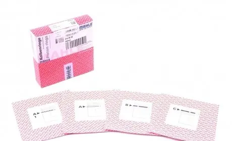 01568N0 Кільця поршневі Ford Focus 1.8i 06-12/Mondeo 1.8i 00-07 (83.01mm/STD) (1.2-1.2-2.5) MAHLE / KNECHT підбір по vin на Brocar