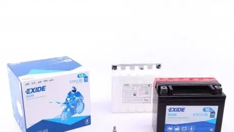 ETX12BS Акумулятор 10Ah-12v Exide AGM (ETX12-BS) (150х87х130) L, EN150 EXIDE підбір по vin на Brocar