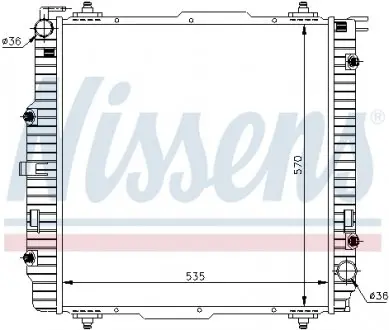 62599A Радіатор охолодження MERCEDES (вир-во Nissens) NISSENS підбір по vin на Brocar