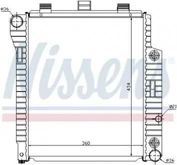 62654 Радиатор охлаждения MERCEDES SLK 200 (R170) (96-) (пр-во Nissens) NISSENS подбор по vin на Brocar
