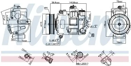 890632 Компресор кондиціонера NISSENS підбір по vin на Brocar