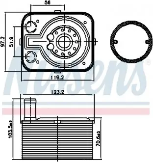 90655 Радиатор маслянный SEAT; Volkswagen; SKODA; AUDI (пр-во Nissens) NISSENS подбор по vin на Brocar