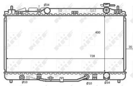 59079 Радиатор охлаждения Toyota Camry 2.4 06-11 (АКПП) NRF подбор по vin на Brocar