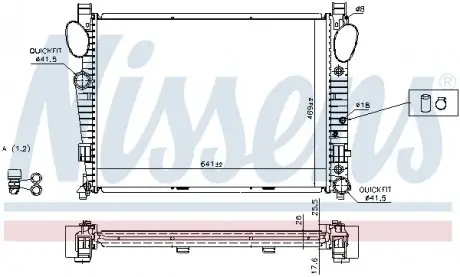 62774A Радіатор охолоджування NISSENS підбір по vin на Brocar