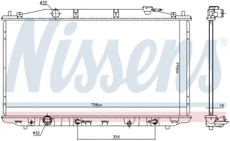 68138 Радіатор охолоджування NISSENS підбір по vin на Brocar